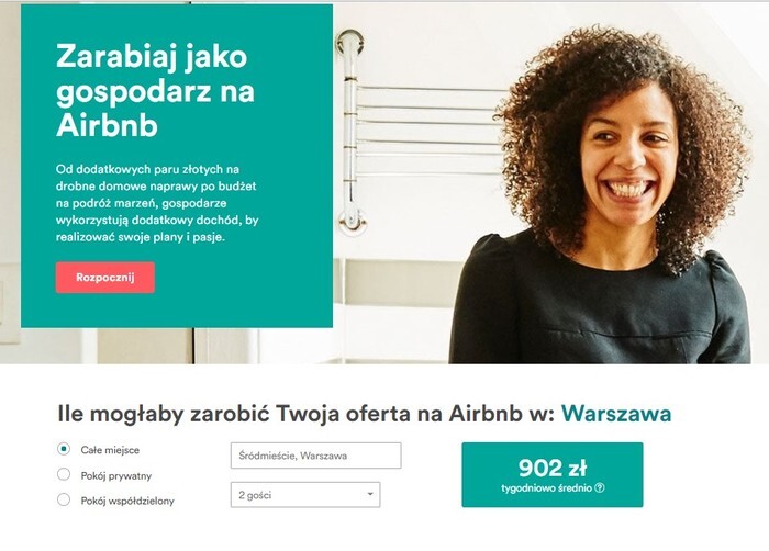 Zarabiaj jako gospodarz na Airbnb